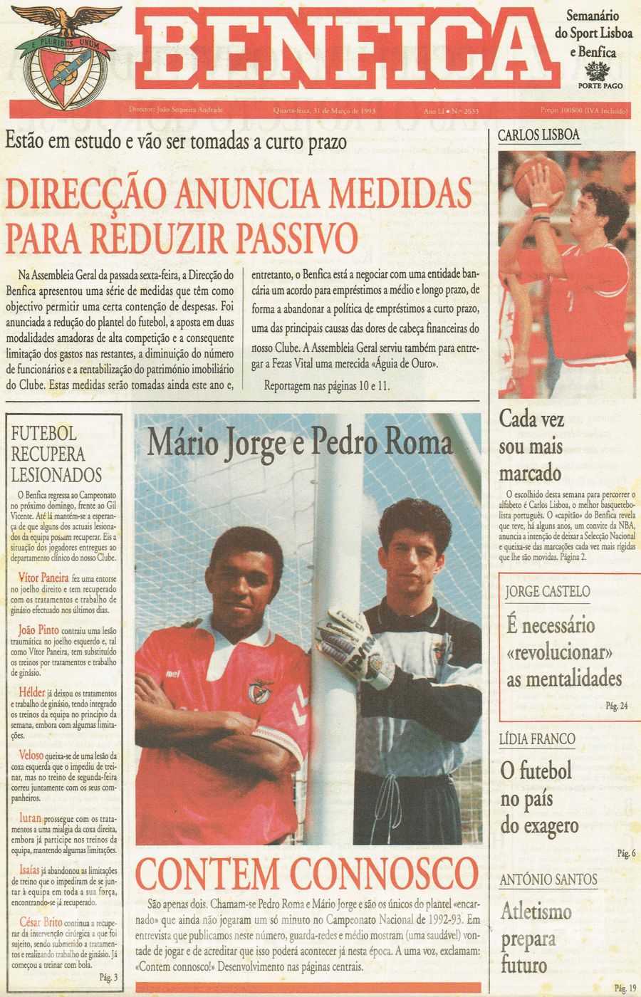 jornal o benfica 2633 1993-03-31